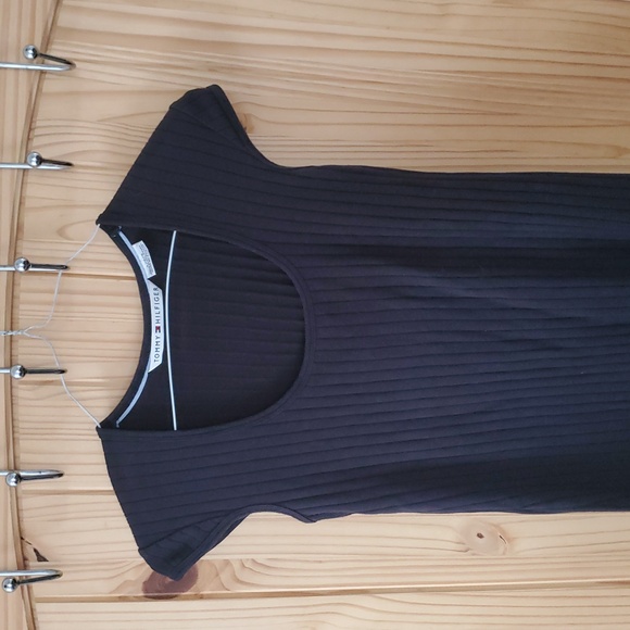 Vintage Black Ribbed Tommy Hilfiger Dress - Picture 2 of 5
